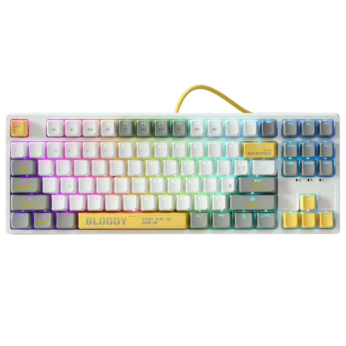 Клавіатура Bloody S87 Energy White - зображення 1