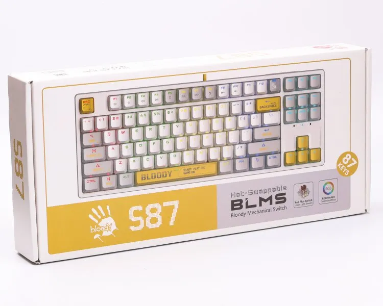 Клавіатура Bloody S87 Energy White - мініатюра 10