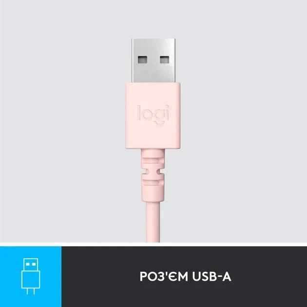Гарнітура Logitech H390 USB Rose (981-001281) - мініатюра 13