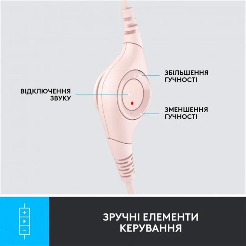 Гарнітура Logitech H390 USB Rose (981-001281) - мініатюра 9