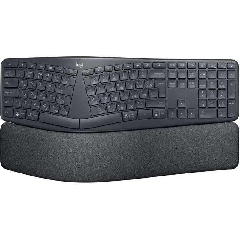 Клавіатура бездротова Logitech Ergo K860 Bluetooth/Wireless UA Black (920-010108) - зображення 1