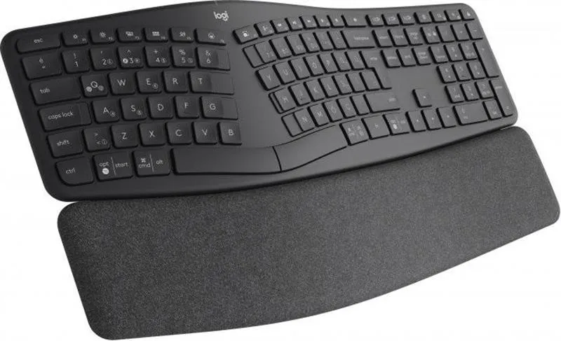 Клавіатура бездротова Logitech Ergo K860 Bluetooth/Wireless UA Black (920-010108) - мініатюра 2