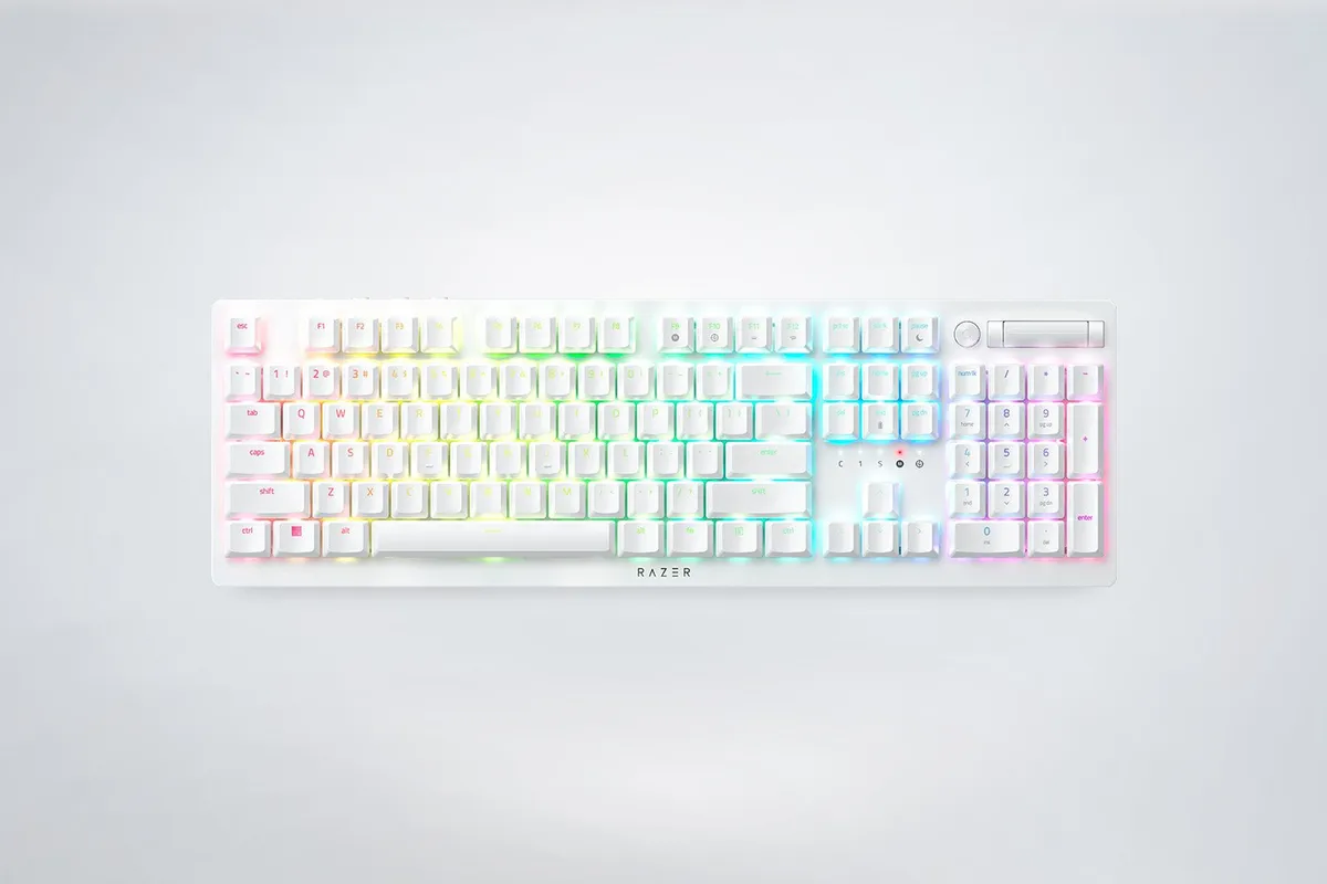 Клавіатура бездротова Razer DeathStalker V2 Pro Wireless Purple Switch ENG White (RZ03-04363500-R3M1)  - мініатюра 4