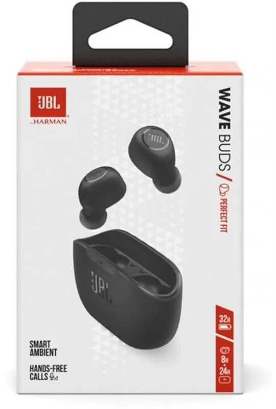 Bluetooth-гарнітура JBL Wave Buds Black (JBLWBUDSBLK) - мініатюра 2