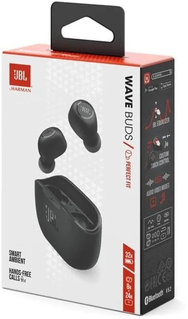 Bluetooth-гарнітура JBL Wave Buds Black (JBLWBUDSBLK) - мініатюра 3
