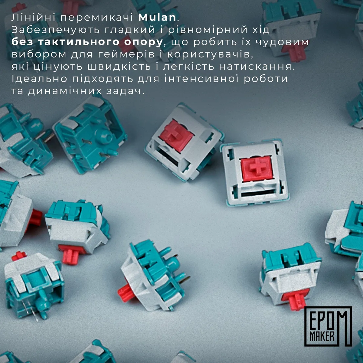 Клавіатура бездротова Epomaker EP64 60% Mulan Switch Hot-Swap (2.4G/BT/USB) RGB UA Black (EP64-B-M) - мініатюра 14