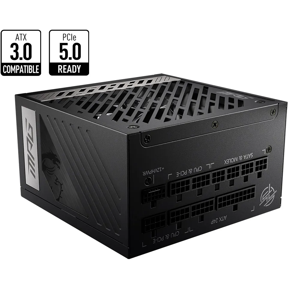 Блок живлення MSI MPG A1000G PCIE5 1000W - мініатюра 3