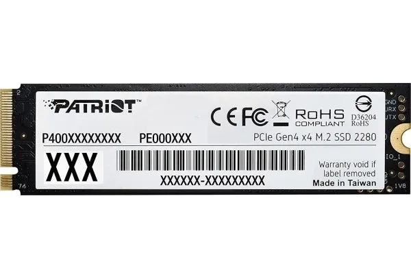 Накопичувач SSD 1TB Patriot P400 Lite M.2 2280 PCIe NVMe 4.0 x4 TLC (P400LP1KGM28H) - мініатюра 2