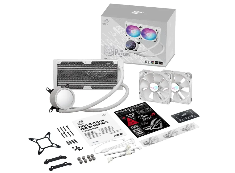 Система водяного охолодження Asus ROG Ryuo III 240 ARGB White Edition (90RC00J2-M0UAY0) - мініатюра 8