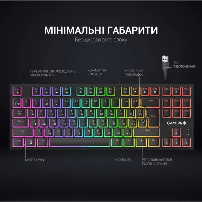 Клавіатура GamePro MK80R Black - мініатюра 8