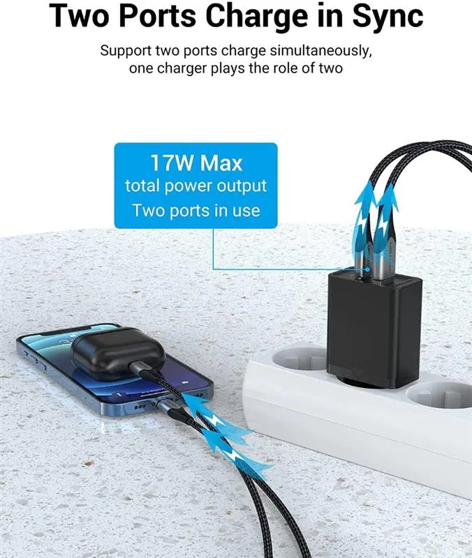 Мережевий зарядний пристрій Vention USB Type C + QC4.0 (18-20W) Black (FBBB0-EU) - мініатюра 6