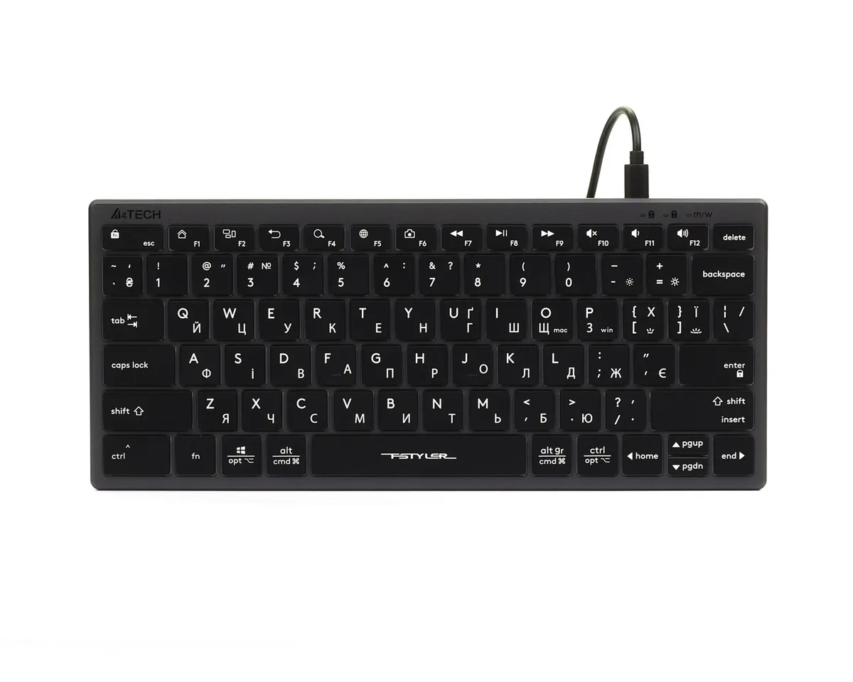 Клавіатура A4Tech Fstyler FX61 Grey - мініатюра 11