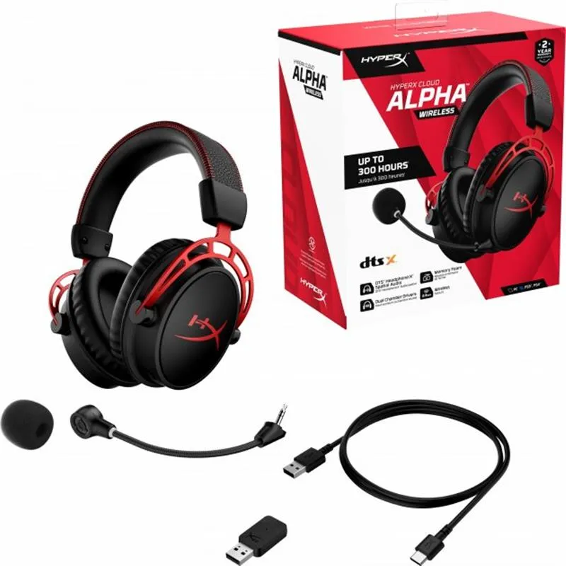 Гарнiтура HyperX Cloud Alpha Wireless Black/Red (4P5D4AA) - мініатюра 7