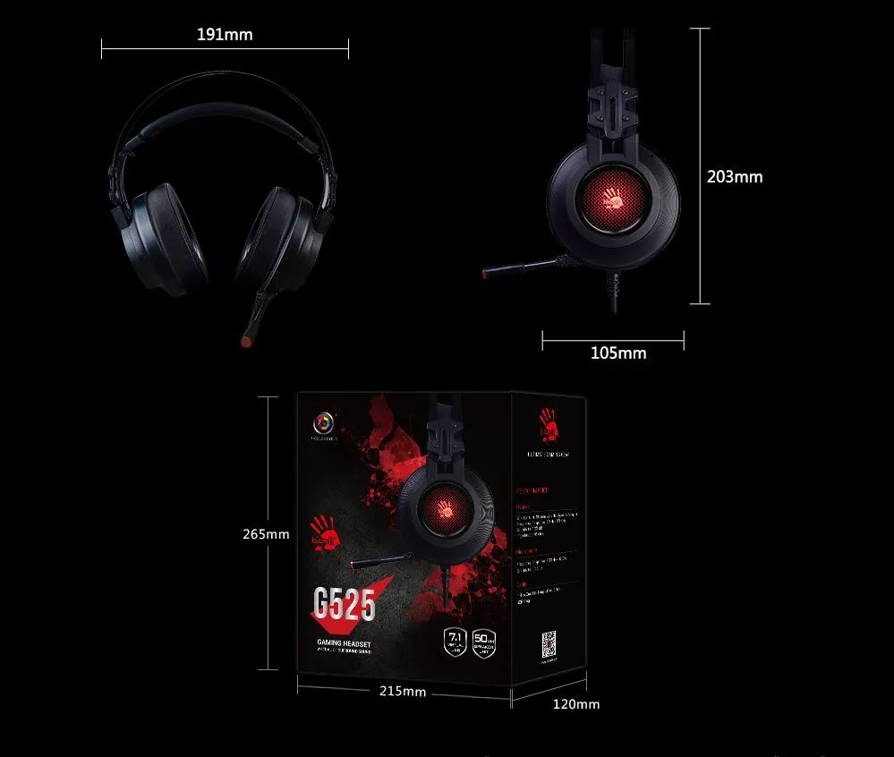 Гарнітура Bloody G525 Black - мініатюра 7