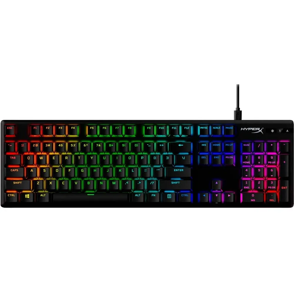 Клавіатура HyperX Alloy Origins Red RGB PBT ENG/RU Black (639N3AA)  - мініатюра 5