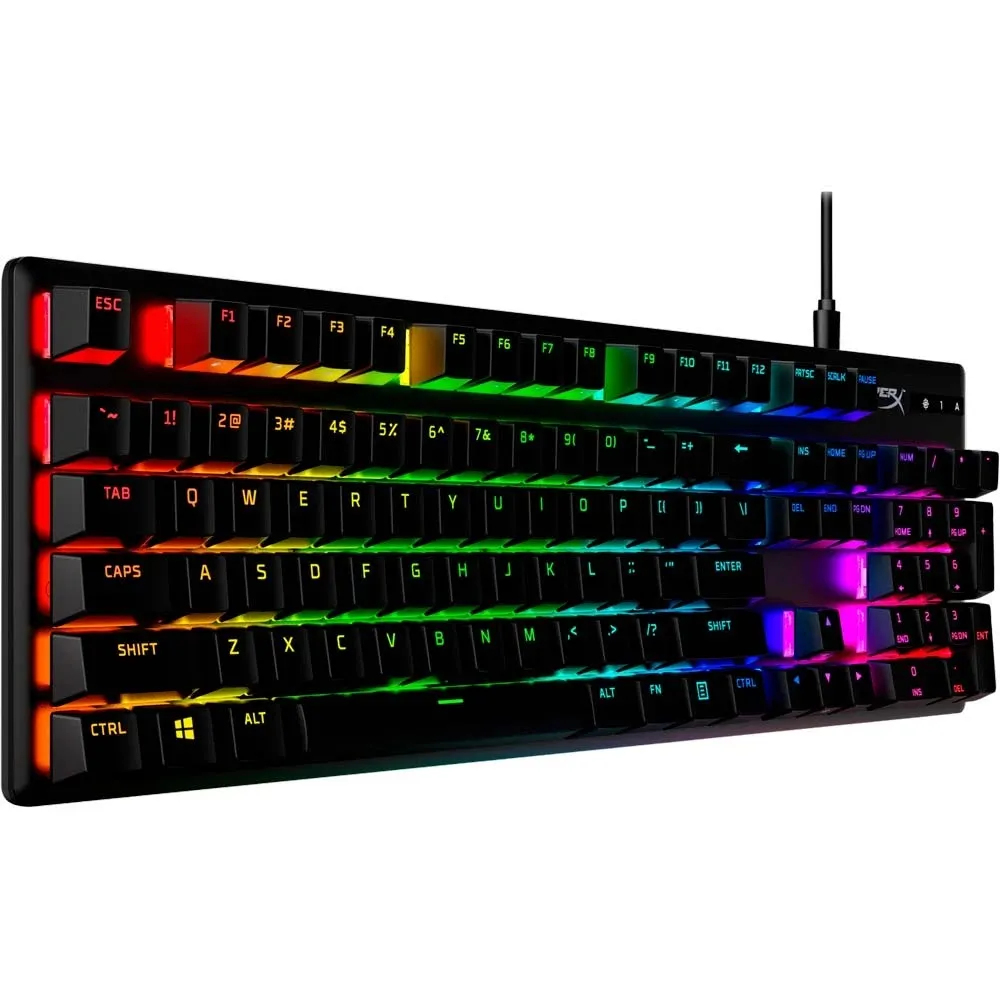 Клавіатура HyperX Alloy Origins Red RGB PBT ENG/RU Black (639N3AA)  - мініатюра 8