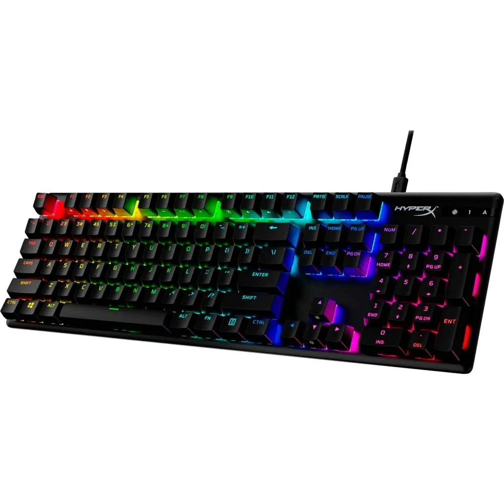 Клавіатура HyperX Alloy Origins Red RGB PBT ENG/RU Black (639N3AA)  - мініатюра 9