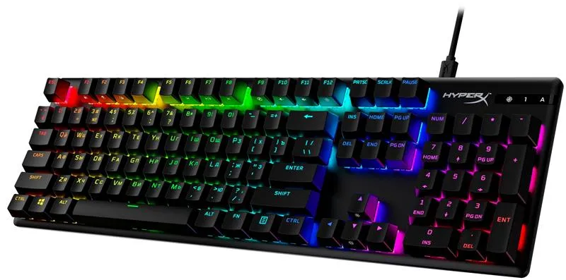Клавіатура HyperX Alloy Origins Aqua RGB PBT ENG/UKR Black (639N5AA)  - мініатюра 3