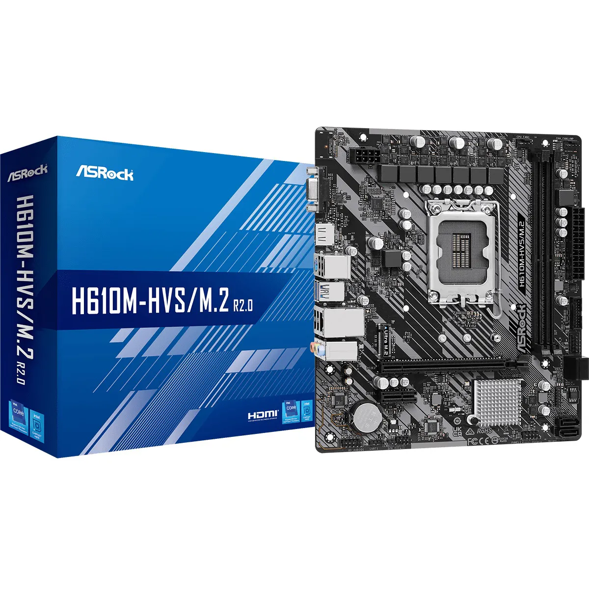 Материнська плата ASRock H610M-HVS/M.2 R2.0 Socket 1700 - мініатюра 5