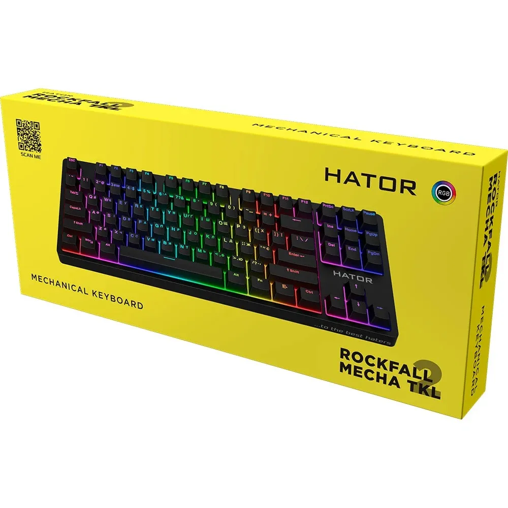 Клавіатура Hator Rockfall 2 Mecha TKL Orange Black (HTK-520) - мініатюра 5