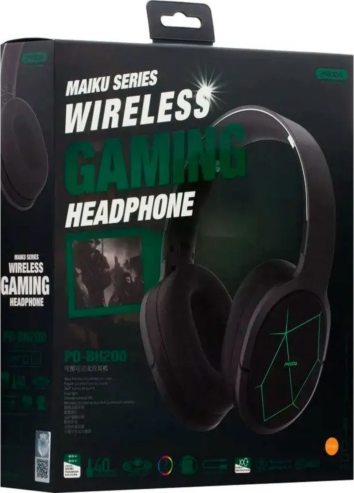 Bluetooth-гарнітура Proda PD-BH200 Maiku Dark Grey (6971278725534) - мініатюра 3