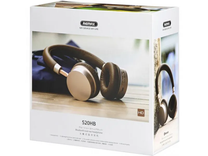 Bluetooth-гарнітура Remax RB-520HB Gold (6954851284857) - мініатюра 8