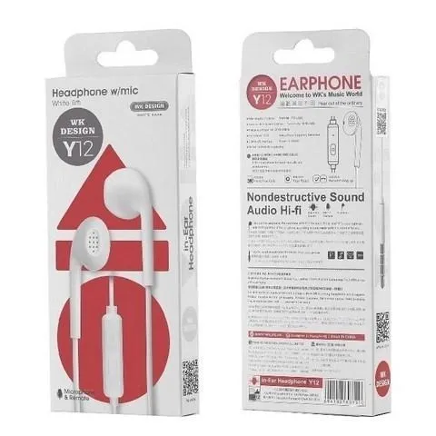 Гарнітура WK Y12 White (6941027607510) - мініатюра 3