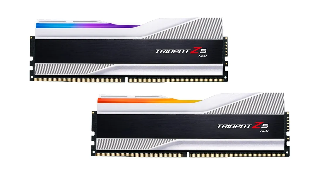 Модуль пам`ятi DDR5 2x32GB/6400 G.Skill Trident Z5 RGB Silver (F5-6400J3239G32GX2-TZ5RS) - мініатюра 2