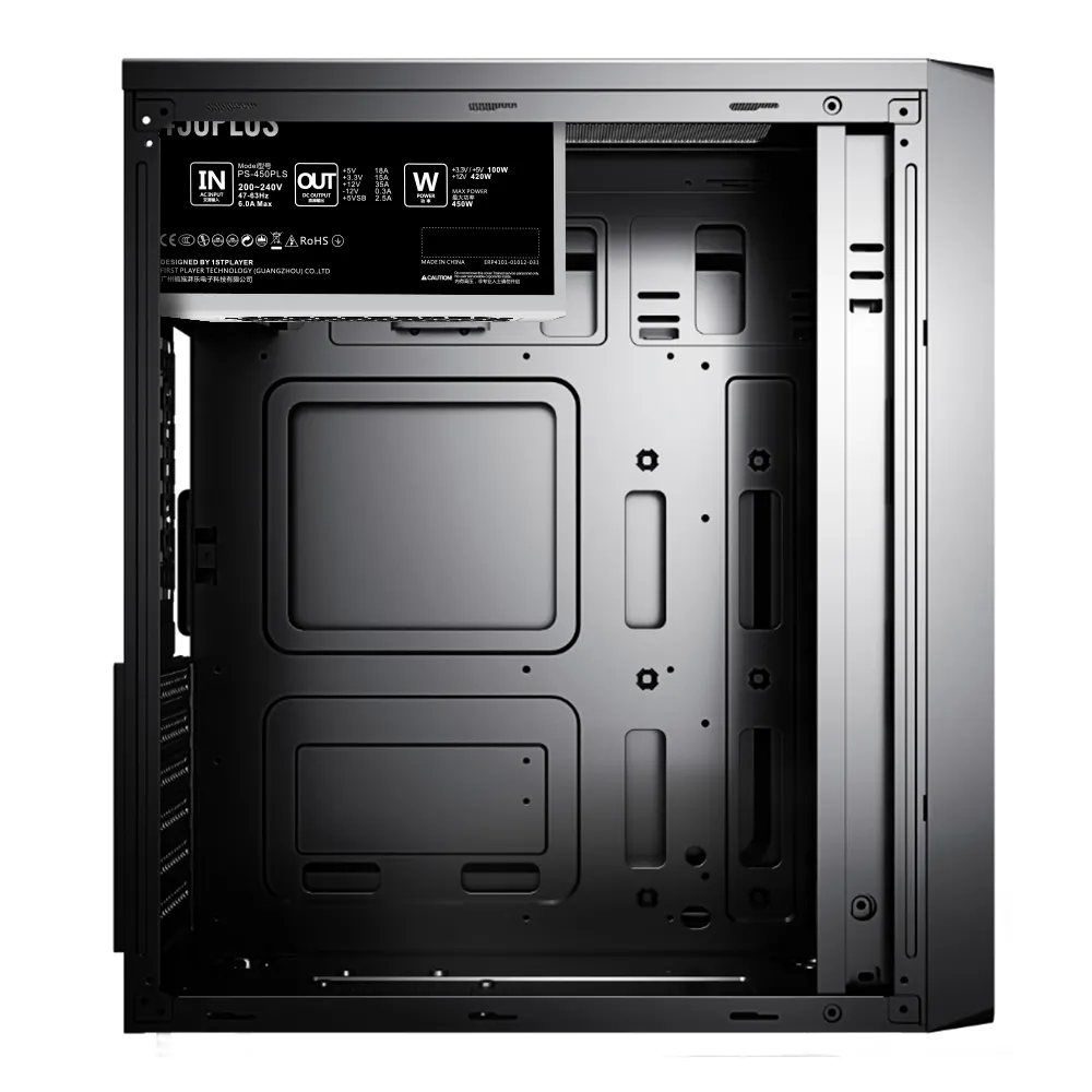 Корпус 1stPlayer A3-500PLS Black 500W - мініатюра 3