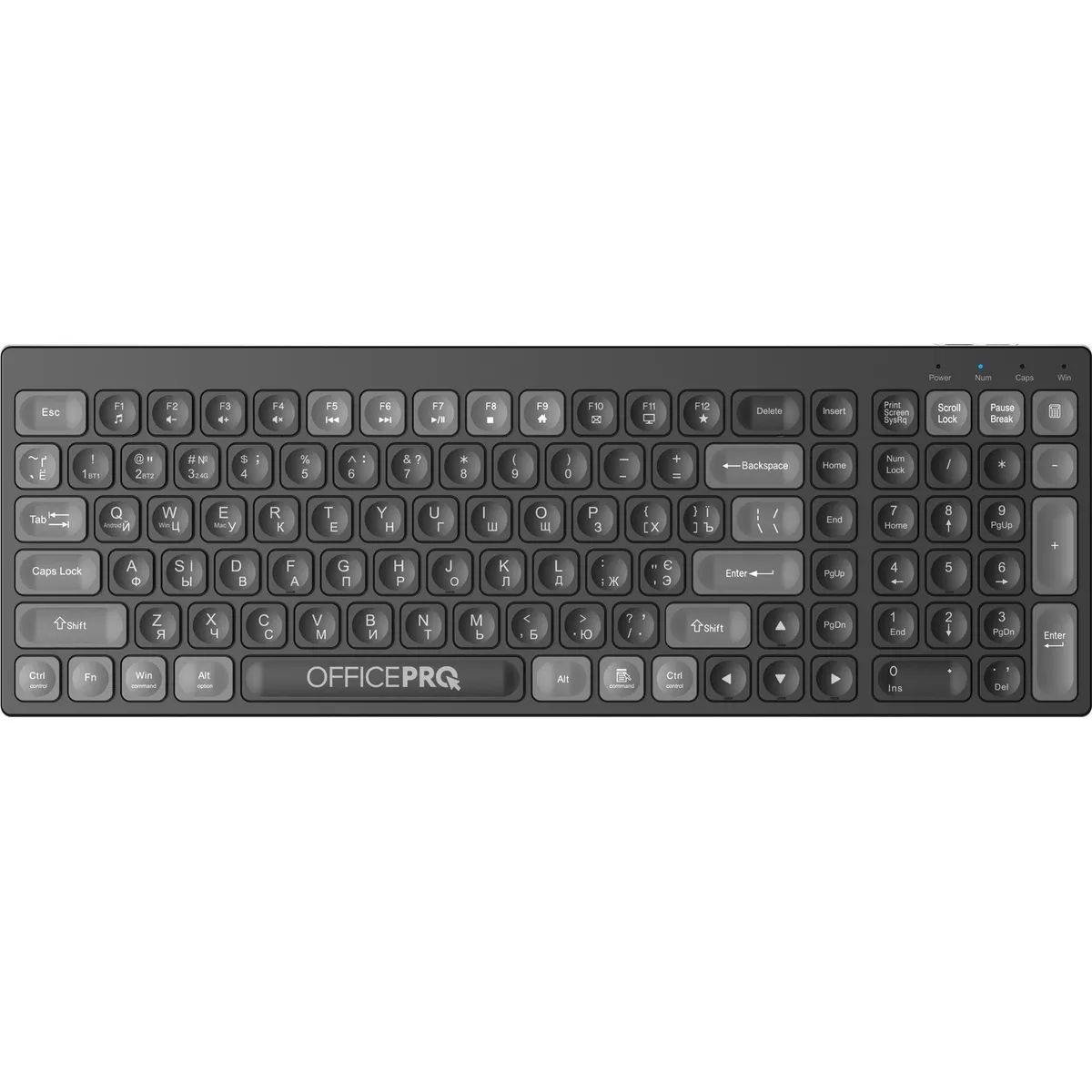 Клавіатура бездротова OfficePro SK985B Bluetooth Black - зображення 1