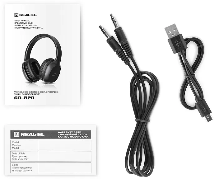 Bluetooth-гарнітура REAL-EL GD-820 Black - мініатюра 10