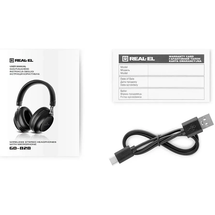 Bluetooth-гарнітура REAL-EL GD-828 Black - мініатюра 9