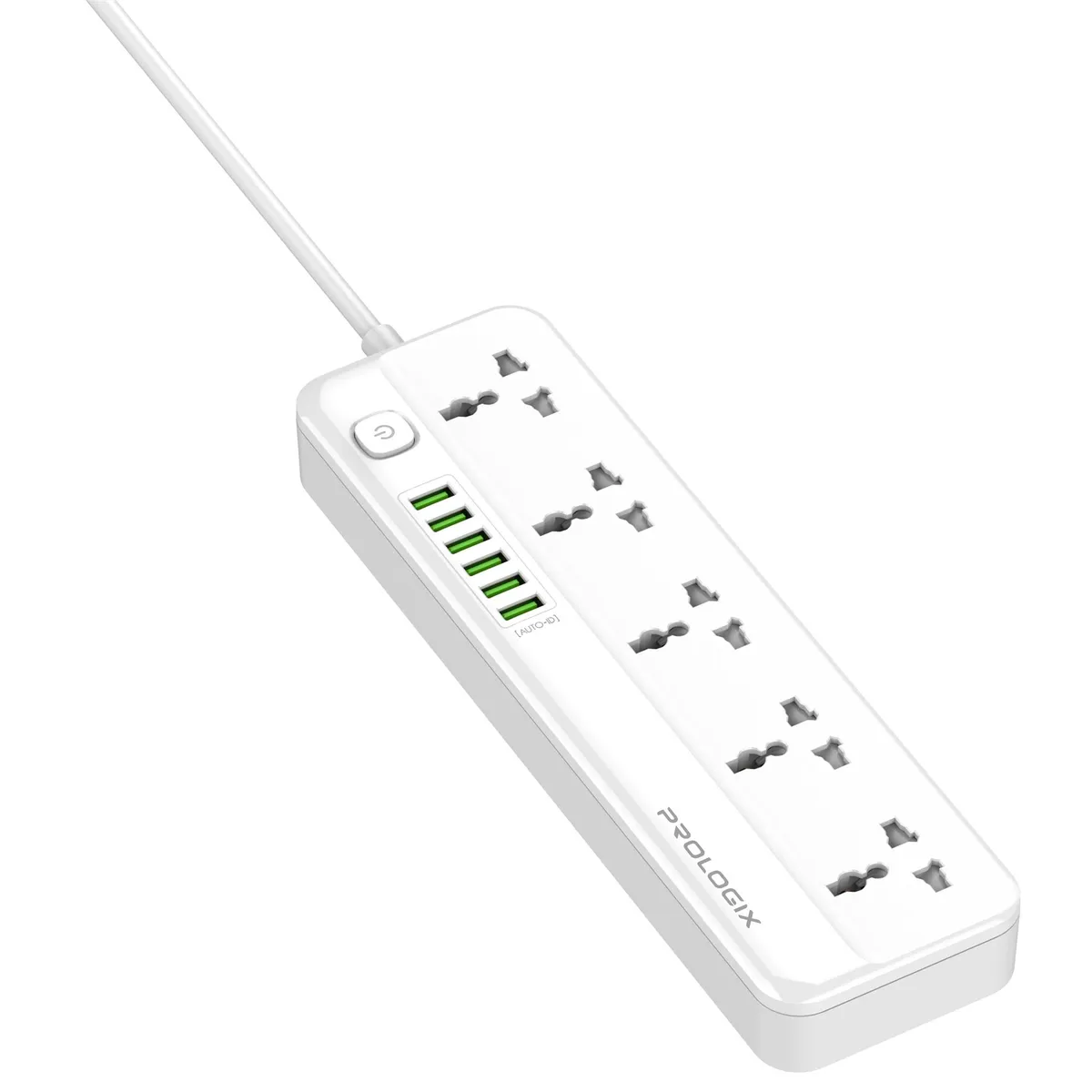 Фільтр живлення ProLogix Premium (PR-SC5614W) 2.5 кВт, 5 розеток, 6 USB AUTO ID, 2 м, білий - мініатюра 6