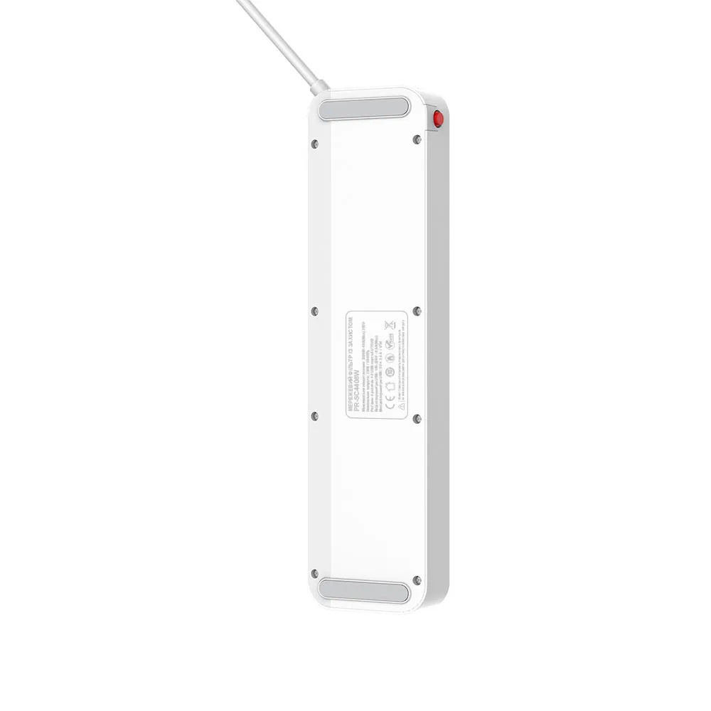 Фільтр живлення ProLogix Premium (PR-SC4408W) 2.5 кВт, 4 розетки, 4 USB, 2 м, з вимикачами, білий - мініатюра 2