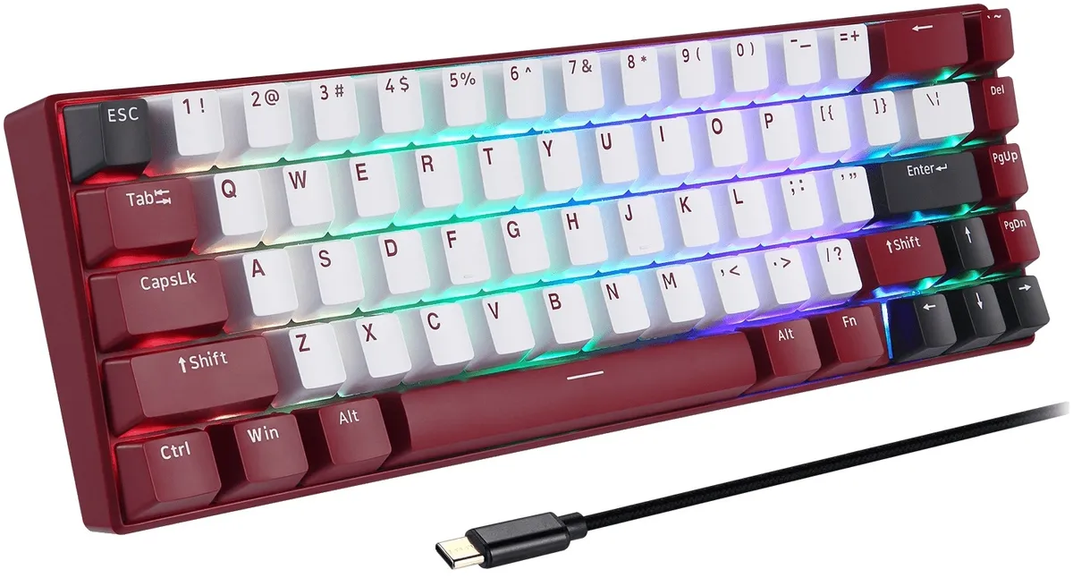 Клавіатура бездротова Motospeed BK67 Longhua Red Red (mtbk67rmr) - мініатюра 2