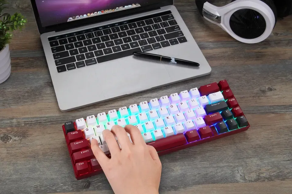 Клавіатура бездротова Motospeed BK67 Longhua Red Red (mtbk67rmr) - мініатюра 5