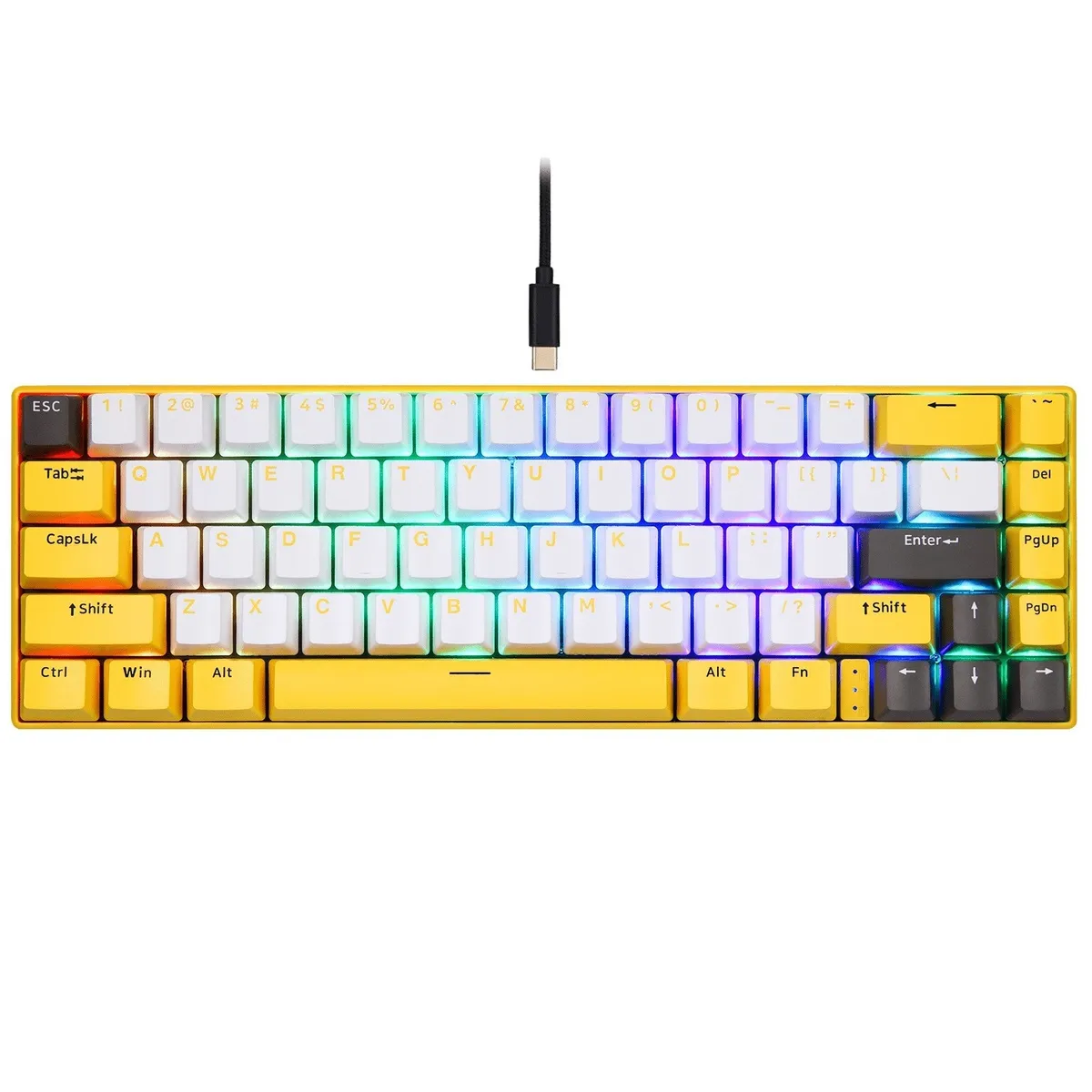 Клавіатура бездротова Motospeed BK67 Longhua Red Yellow (mtbk67ymr) - зображення 1