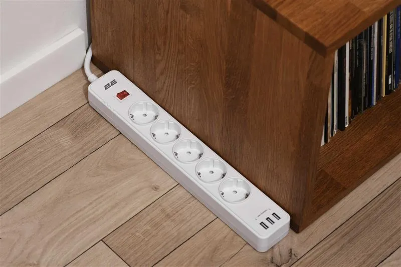 Мережевий фільтр 2E 5хSchuko, 2 м (2E-SP515M2USBWH) - мініатюра 6