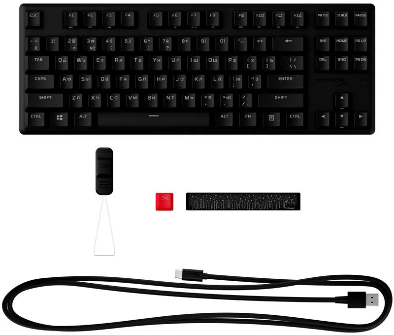 Клавіатура HyperX Alloy Origins Core PBT Aqua RGB Black (639N9AA)  - мініатюра 14