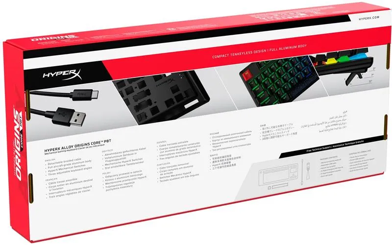 Клавіатура HyperX Alloy Origins Core PBT Aqua RGB Black (639N9AA)  - мініатюра 15