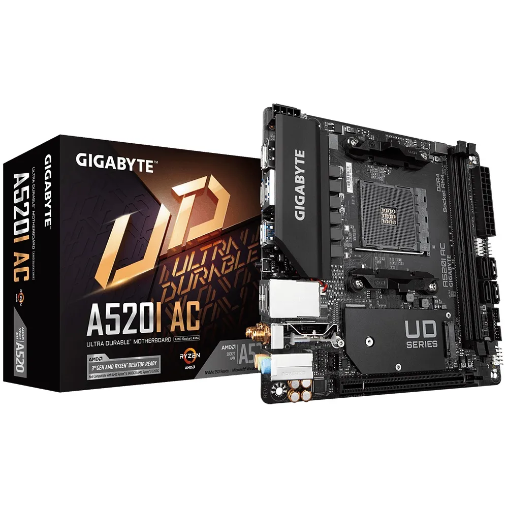 Материнська плата Gigabyte A520I AC Socket AM4 - зображення 1