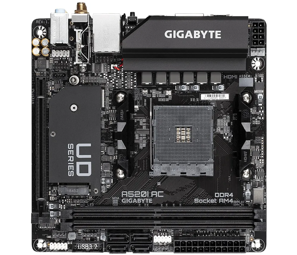 Материнська плата Gigabyte A520I AC Socket AM4 - мініатюра 2