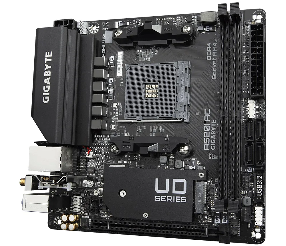 Материнська плата Gigabyte A520I AC Socket AM4 - мініатюра 4