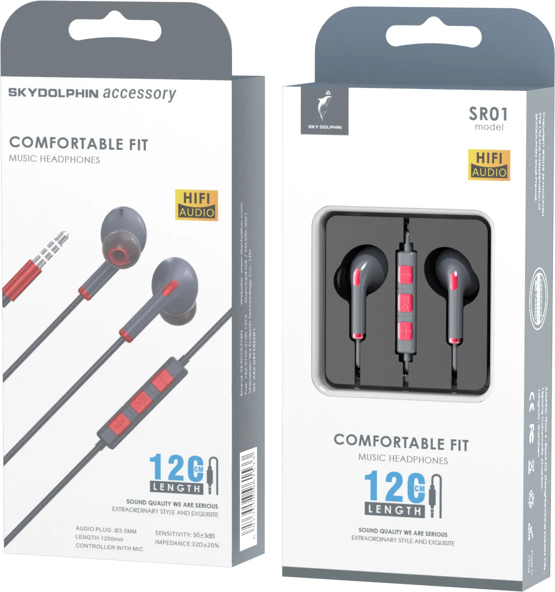 Гарнітура SkyDolphin SR01 with mic Red (HF-000475) - мініатюра 2