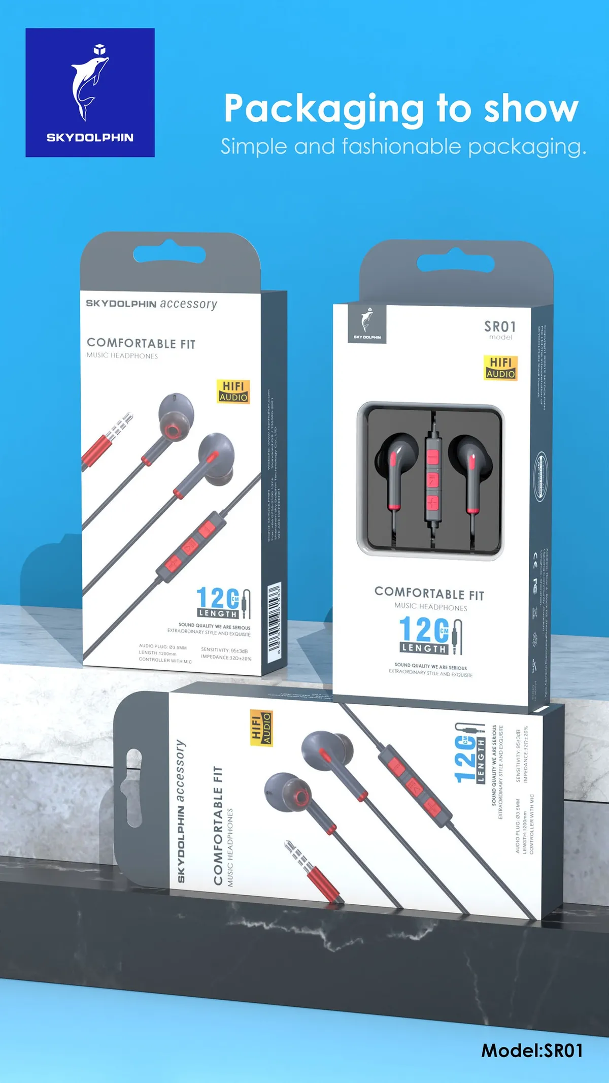 Гарнітура SkyDolphin SR01 with mic Red (HF-000475) - мініатюра 4