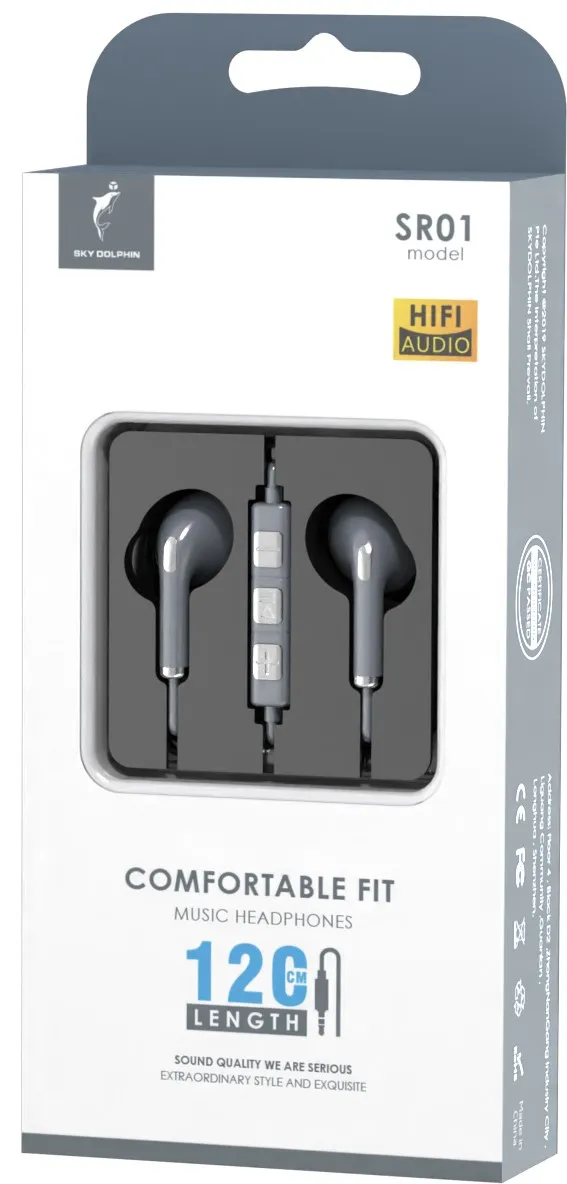 Гарнітура SkyDolphin SR01 with mic Silver (HF-000476) - мініатюра 2