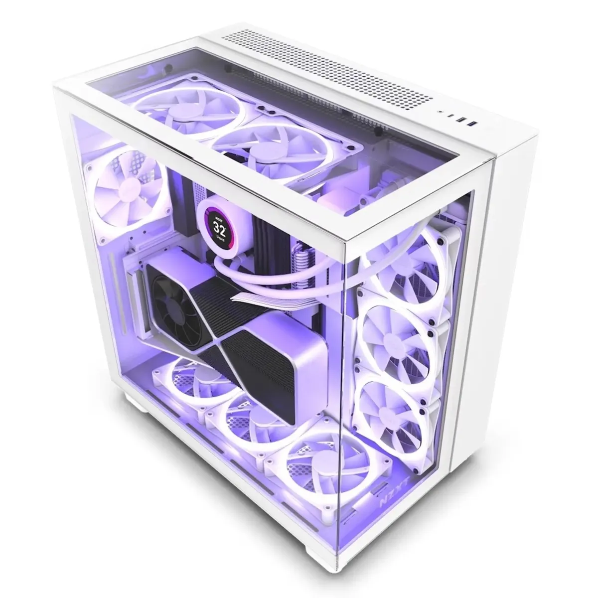 Корпус NZXT H9 Elite White (CM-H91EW-01) без БЖ - мініатюра 6