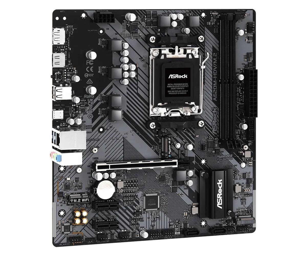 Материнська плата ASRock A620M-HDV/M.2 Socket AM5 - мініатюра 4