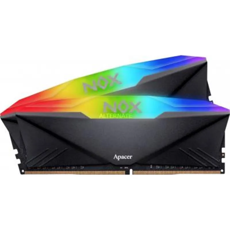 Модуль пам`ятi DDR4 2x8GB/3200 Apacer NOX RGB Black (AH4U16G32C28YNBAA-2) - мініатюра 2