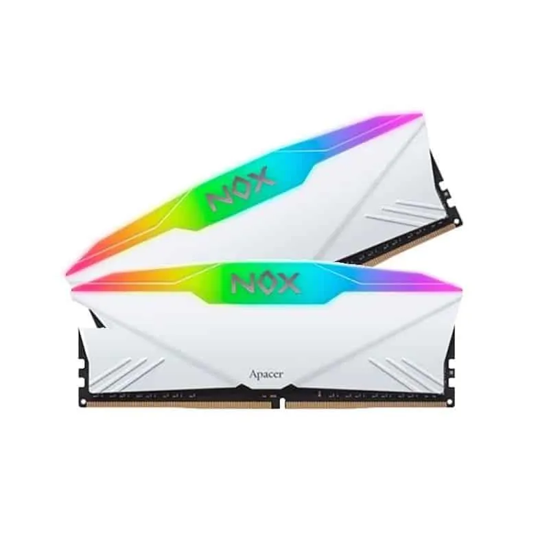 Модуль пам`ятi DDR4 2х8GB/3200 Apacer NOX RGB White (AH4U16G32C28YNWAA-2) - зображення 1